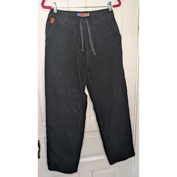 Empyre Pants - Empyre Black Corduroy Relax Wide Skater Pants Women's Small Y2K Inspired (882)